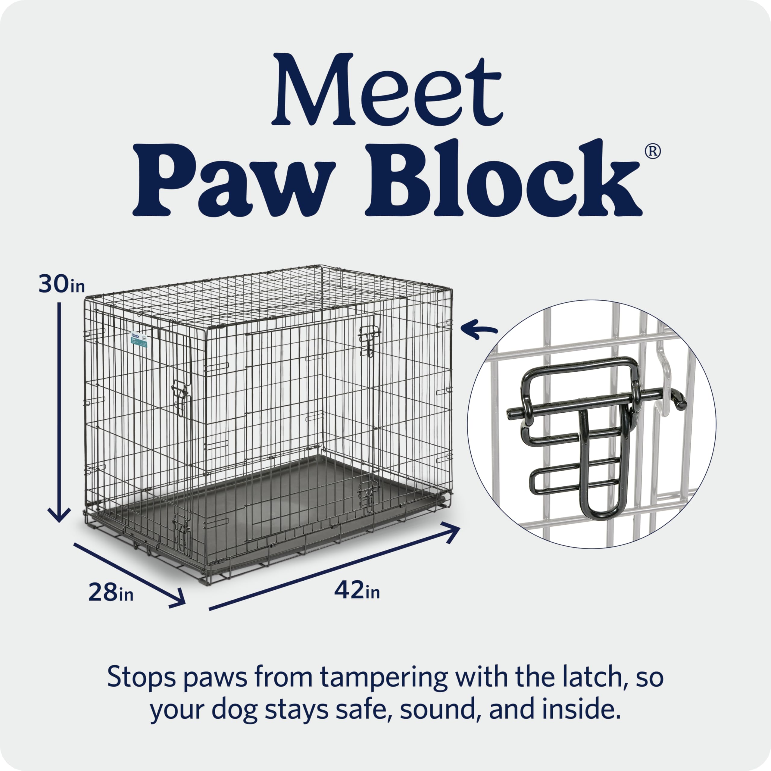 MidWest iCrate — Jaula Plegable de Doble Puerta con Divisor para Perros Medianos