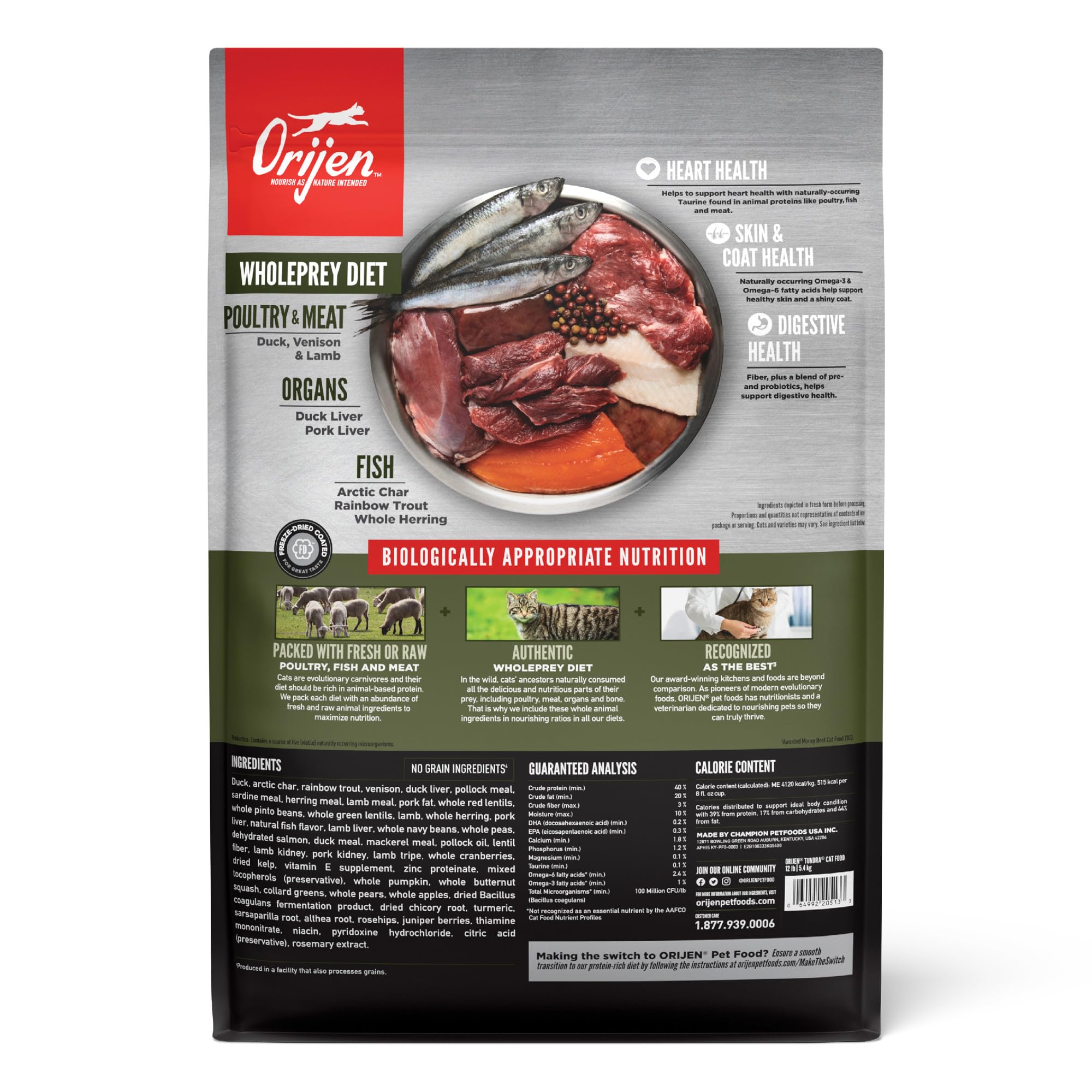 ORIJEN Original — Alimento Seco Sin Granos Alto en Proteína para Gato