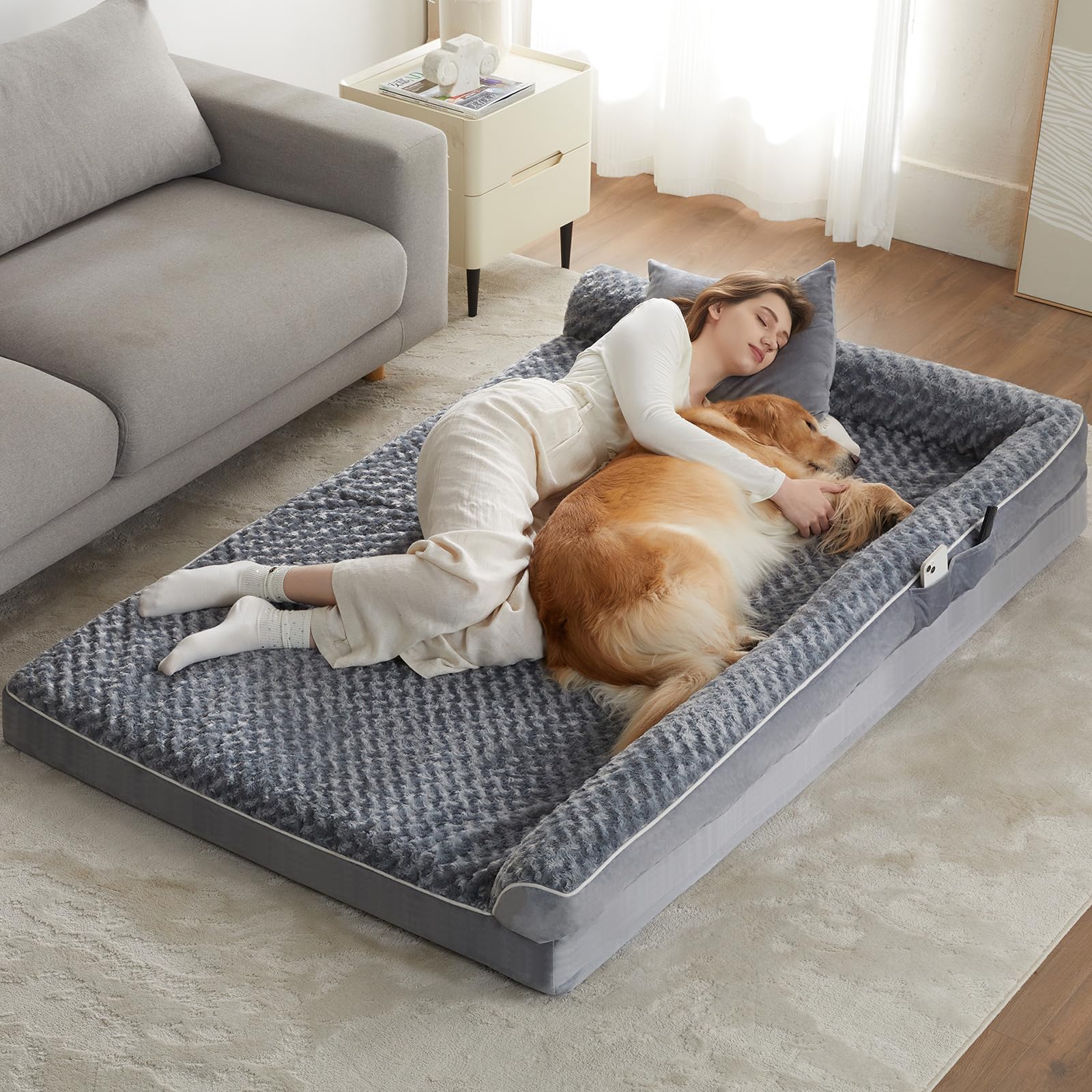 BFPETHOME — Cama Ortopédica Impermeable Estilo Sofá con Cubierta Lavable y Base Antiderrapante para Perros
