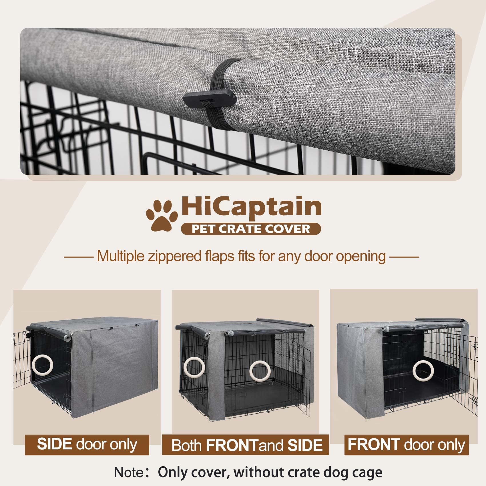 HiCaptain — Cubierta para Jaula de Perro en Poliéster 600D, Resistente al Viento y al Agua, para Uso Interior y Exterior