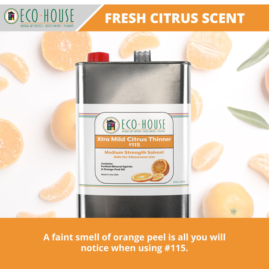 Eco-House 115 Xtra Mild — Diluyente Ecológico de Pintura con Aroma a Cítricos, Baja Toxicidad, Alternativa Natural a la Trementina