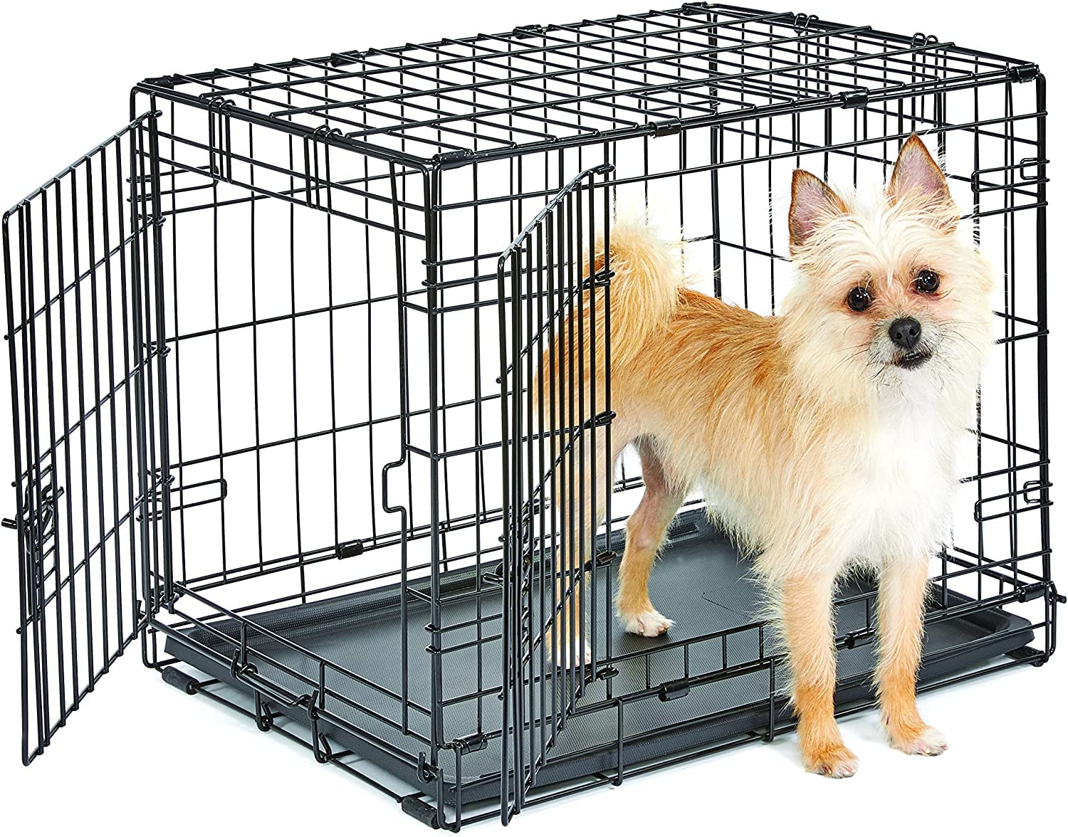 New World — Jaula para Perro Plegable de Metal con Doble Puerta