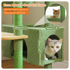 PAWZ Road 72-81 Inches Large Cat Tree, Tall Cat Tower with Large Mental Hammock for Indoor Cats Adults,7 Sisal-Covered Scratching Posts, 2 Padded Perches, Condos, and Basket