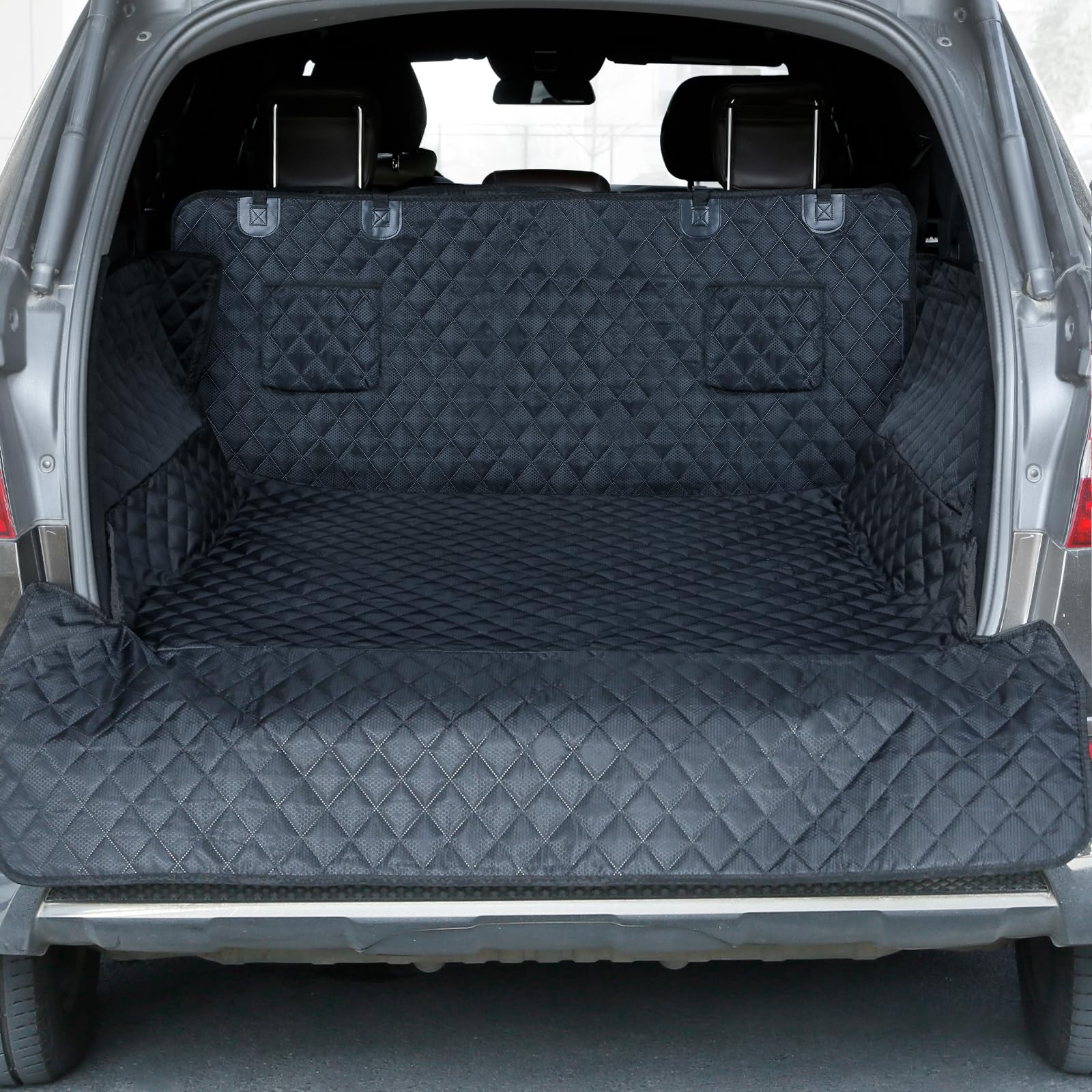 PETICON — Cubierta Protectora Impermeable para Maletero de SUV, Sedán y Van con Protector de Cajuela y Antideslizante para Perros