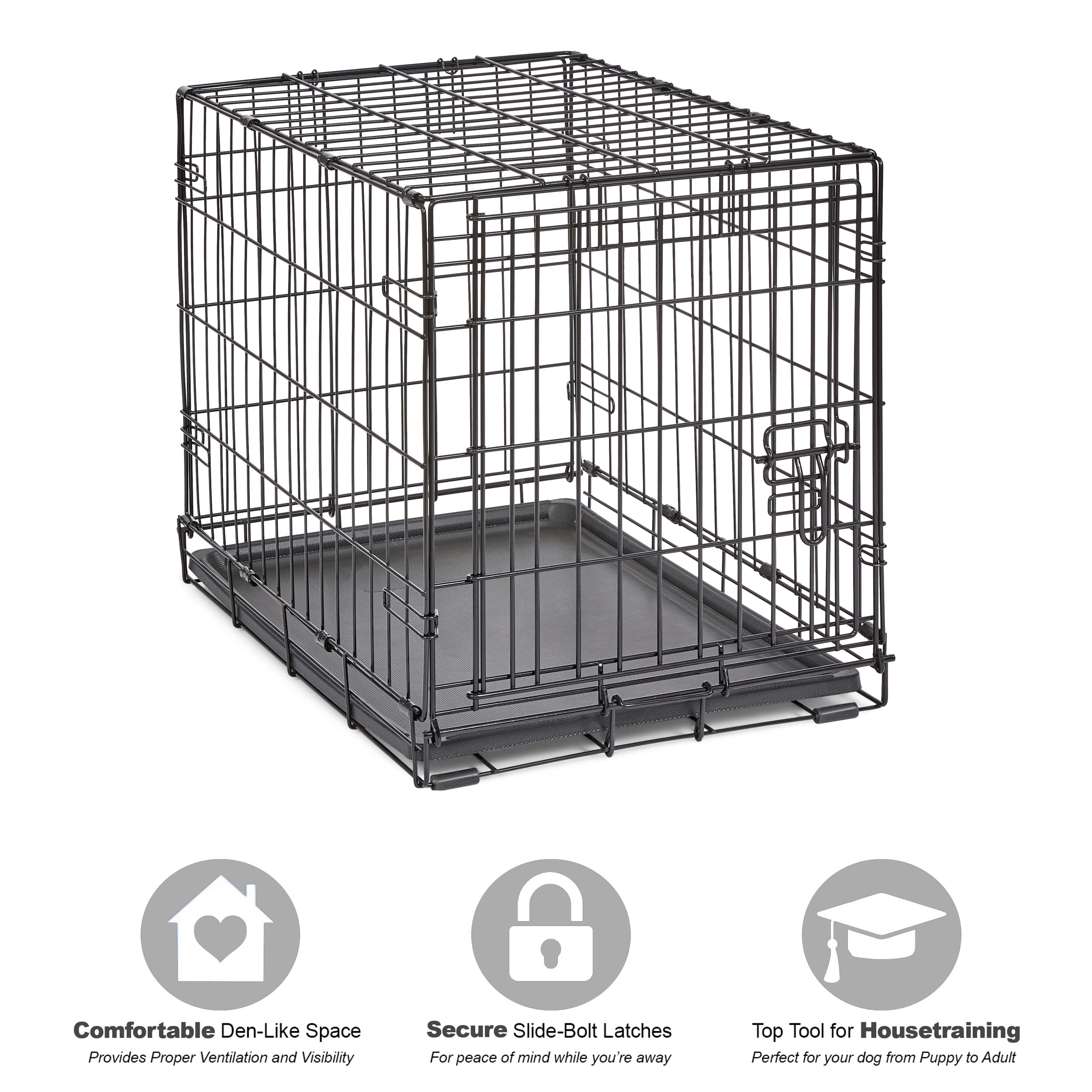 New World — Jaula para Perro Plegable de Metal con Doble Puerta