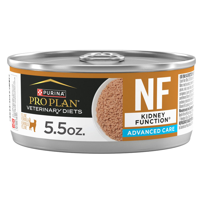 Purina Pro Plan Veterinary Diets NF Kidney Function Advanced Care — Alimento Húmedo en Paté para Gatos Adultos con Función Renal Avanzada, 24 Latas de 5.5 oz