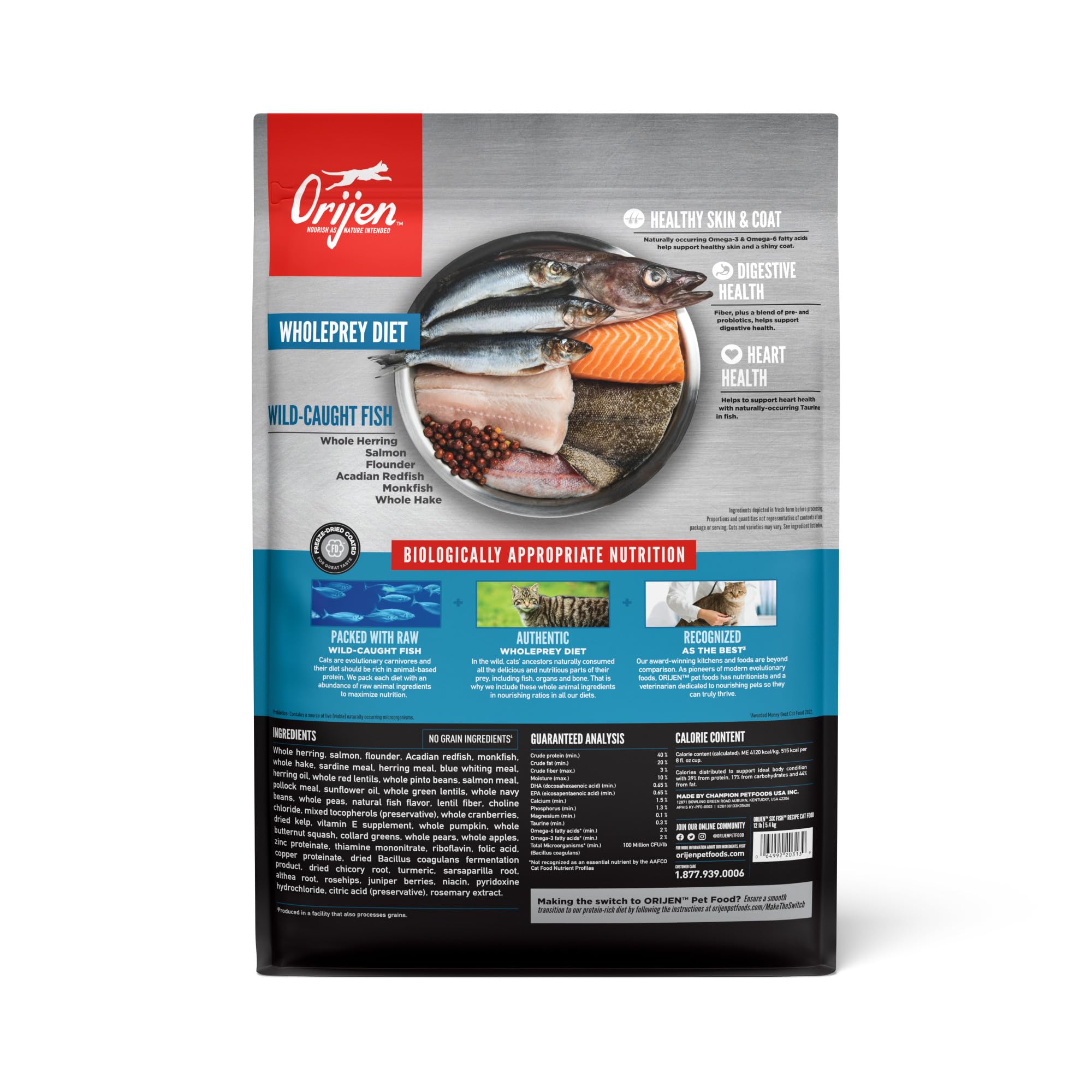 ORIJEN Original — Alimento Seco Sin Granos Alto en Proteína para Gato