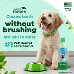TropiClean Fresh Breath — Aditivo Dental para Agua, Limpieza de Dientes y Aliento Fresco para Perros