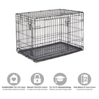 New World — Jaula para Perro Plegable de Metal con Doble Puerta