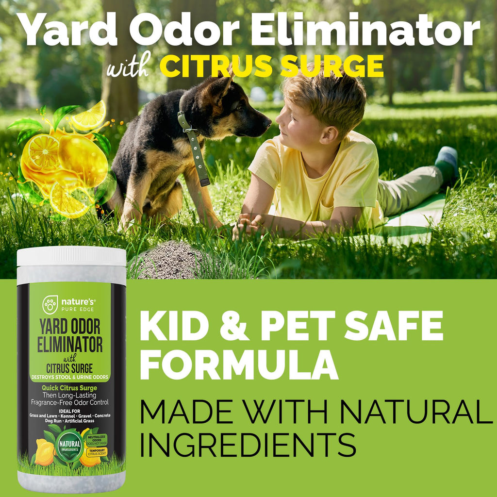 Nature's Pure Edge — Eliminador de Olores para Jardín y Espacios Exteriores con Mascotas