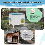 Rockever — Casa Exterior para Gatos con Aislamiento Térmico y Puerta de Escape, Refugio de Plástico para Interior y Exterior