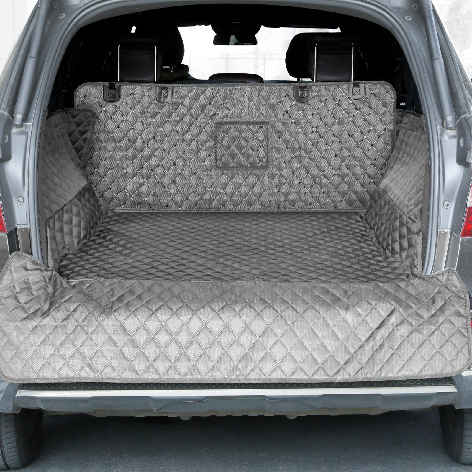 PETICON — Cubierta Protectora Impermeable para Maletero de SUV, Sedán y Van con Protector de Cajuela y Antideslizante para Perros