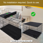 Petmystify — Cubierta Plegable con Imanes para Jaula de Perro, Superficie de Almacenamiento Decorativa en Aluminio Aeronáutico