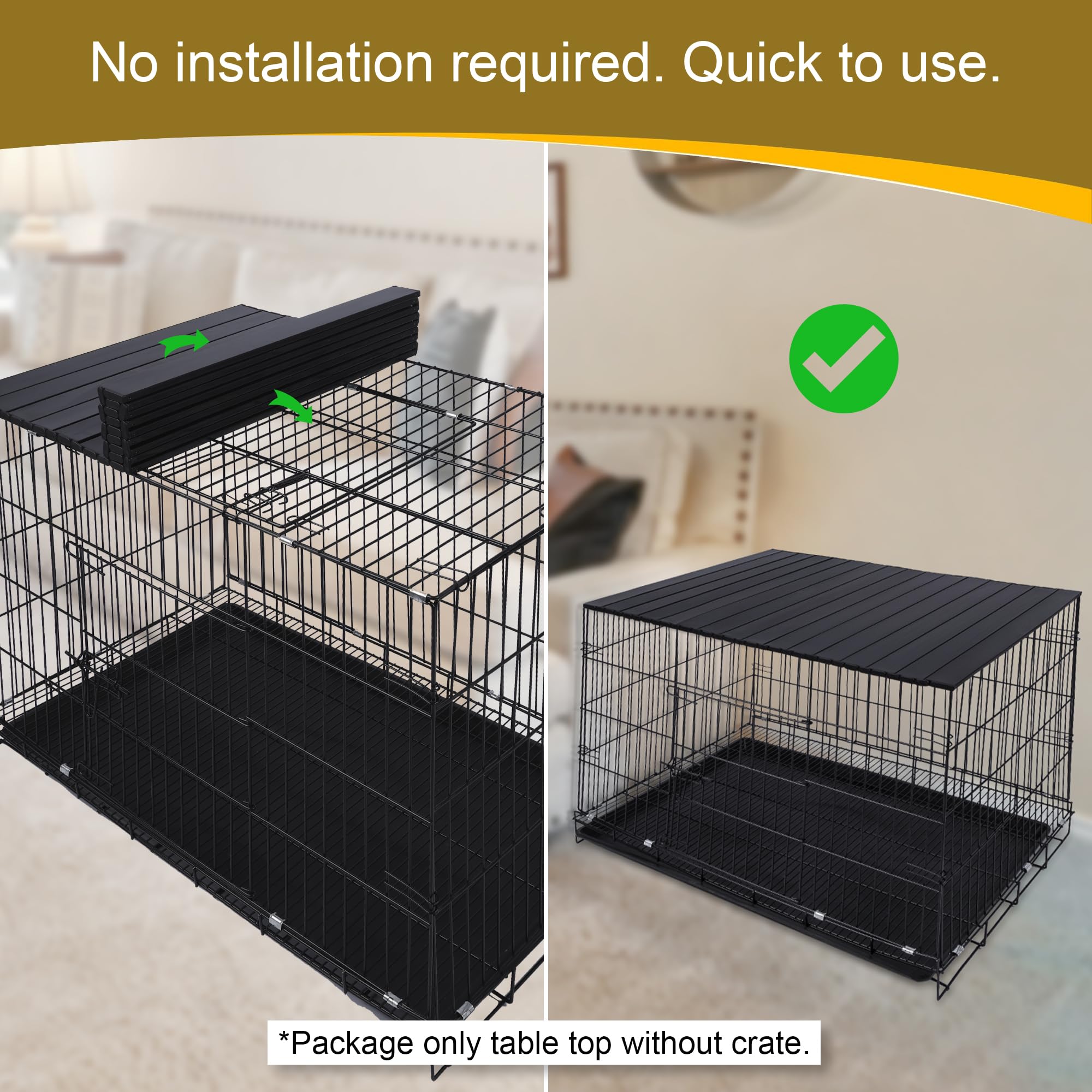 Petmystify — Cubierta Plegable con Imanes para Jaula de Perro, Superficie de Almacenamiento Decorativa en Aluminio Aeronáutico