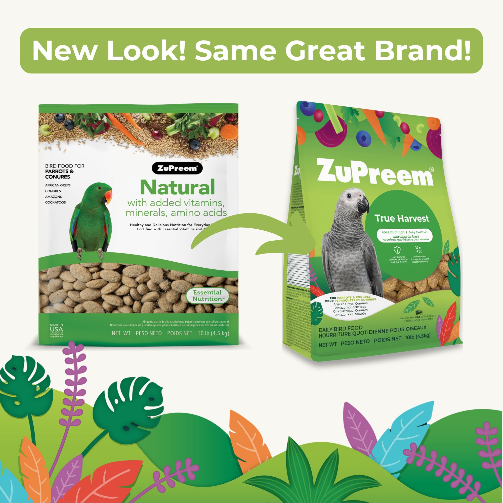 ZuPreem FruitBlend — Alimento en Pellets para Aves Medianas y Grandes (Loro, Conure, Caique, Gris Africano, Eclectus, Cacatúa Pequeña)