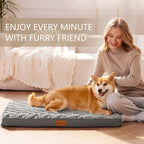 Patas Lague — Cama Ortopédica con Espuma Egg Crate, Funda Lavable y Base Antideslizante para Perro