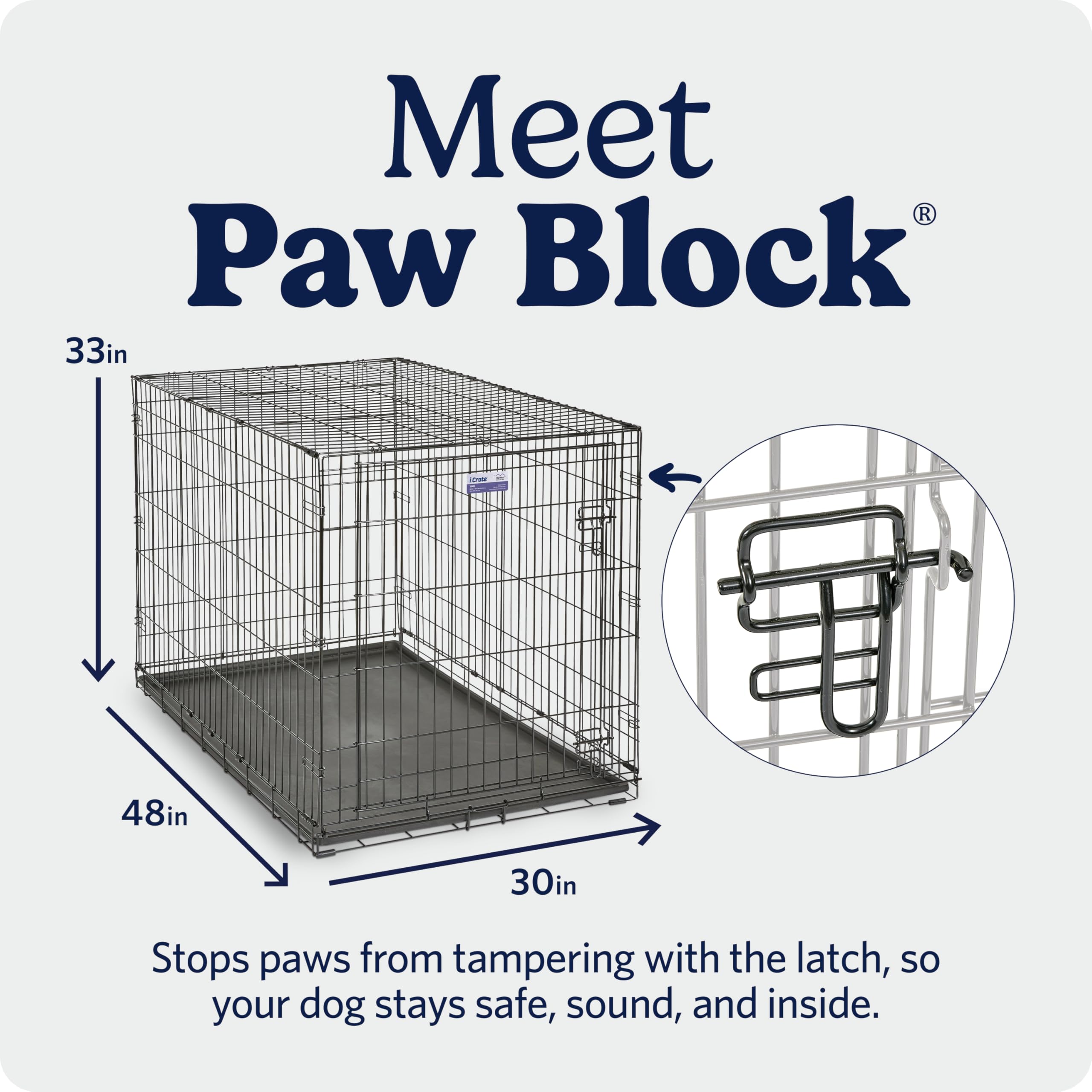 MidWest iCrate — Jaula Plegable de Doble Puerta con Divisor para Perros Medianos