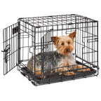 MidWest iCrate — Jaula Plegable de Doble Puerta con Divisor para Perros Medianos