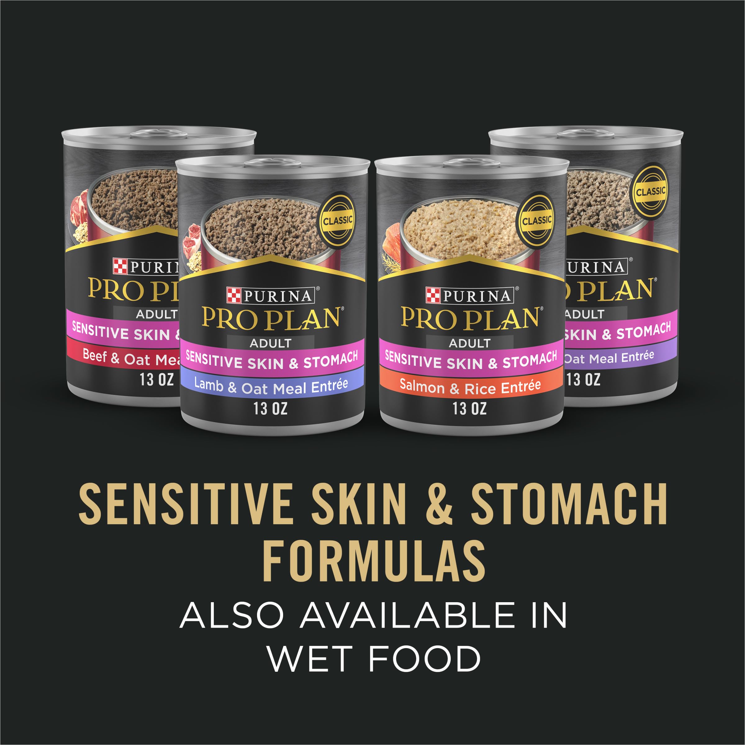 Purina Pro Plan Sensitive Skin and Stomach — Alimento Seco para Perros Adultos con Salmón y Arroz, Fórmula Digestiva y Piel Sensible, Bolsa 40 lb (18 kg)