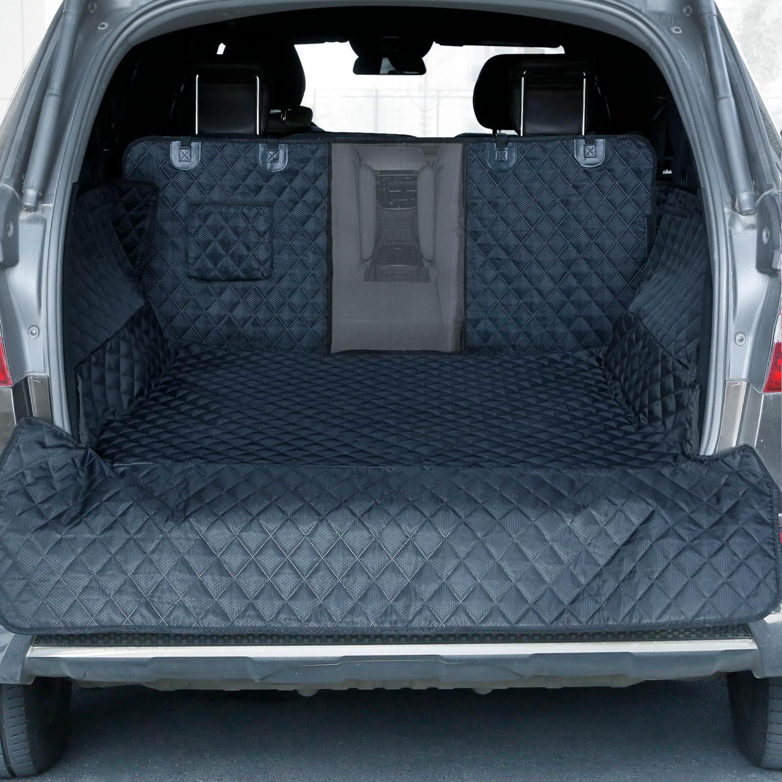PETICON — Cubierta Protectora Impermeable para Maletero de SUV, Sedán y Van con Protector de Cajuela y Antideslizante para Perros