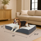 Petmaker — Cama Ortopédica con Memory Foam y Cubierta de Sherpa Lavable para Perro