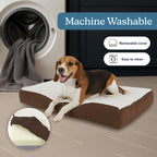Petmaker — Cama Ortopédica con Memory Foam y Cubierta de Sherpa Lavable para Perro