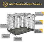New World — Jaula para Perro Plegable de Metal con Doble Puerta
