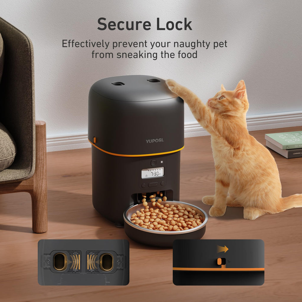 Yuposl — Comedero Automático Programable para Gatos y Perros con Control de Porciones y Batería de 180 Días