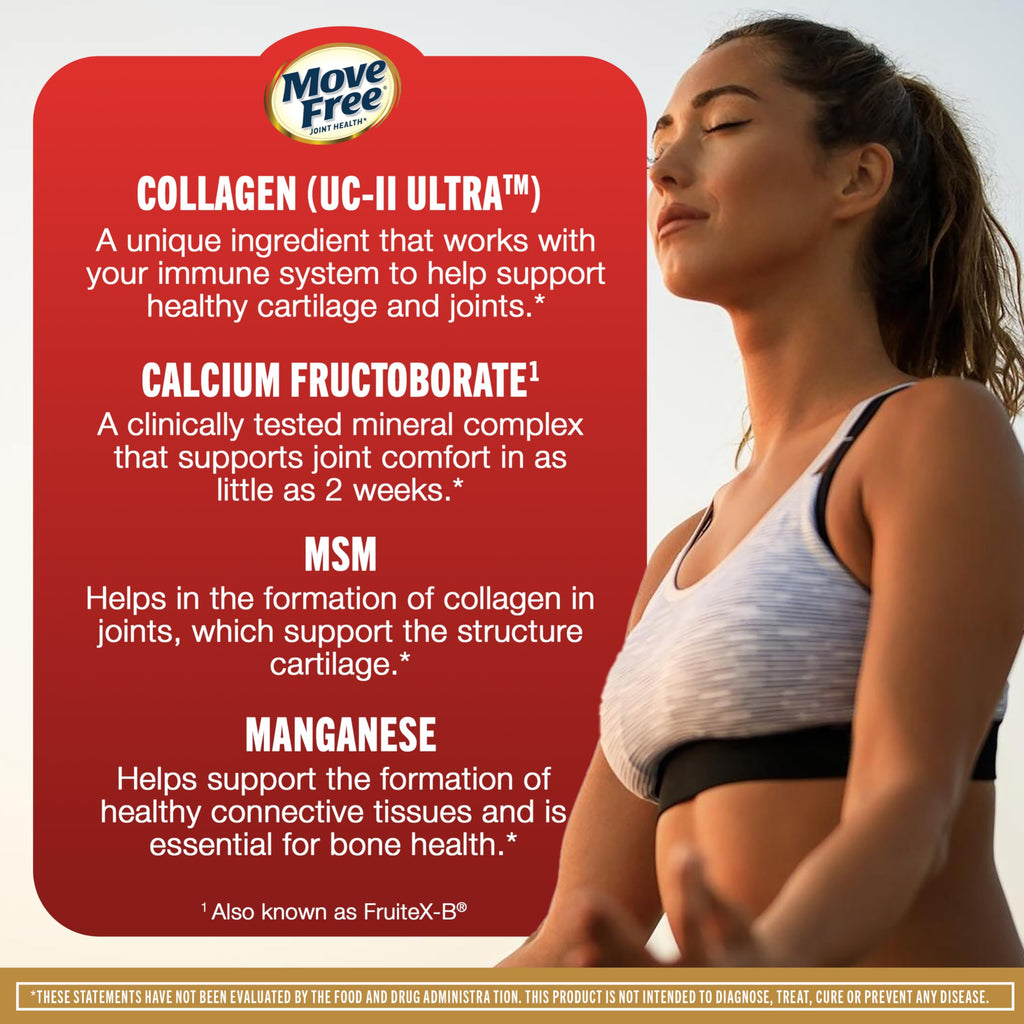 Move Free Ultra Triple Acción — Suplemento de Colágeno Tipo II para Soporte de Articulaciones, Cartílago y Huesos en Perros