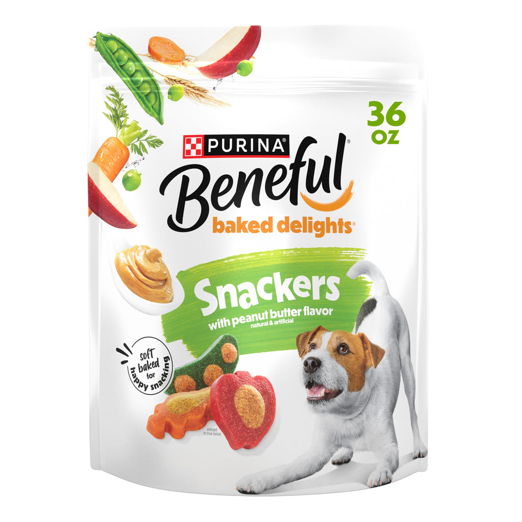 Purina Beneful Baked Delights Snackers — Galletas Horneadas con Mantequilla de Maní para Perro