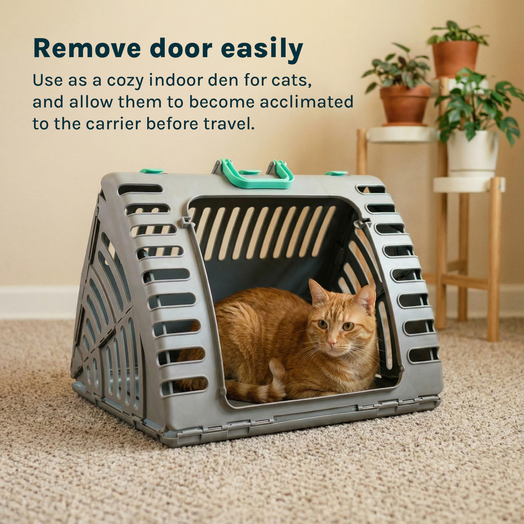 SportPet Designs — Transportadora Plegable para Gato con Puerta Lateral Abatible