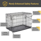 New World — Jaula para Perro Plegable de Metal con Doble Puerta