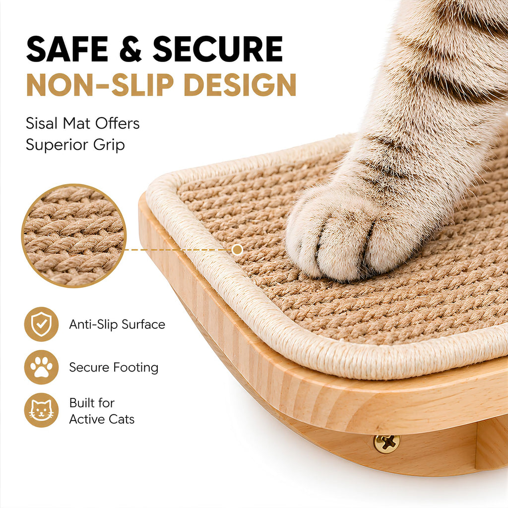 PELUO Curved — Cama Flotante para Gato con 2 Escalones de Pared y Percha de Ventana