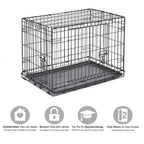 New World — Jaula para Perro Plegable de Metal con Doble Puerta