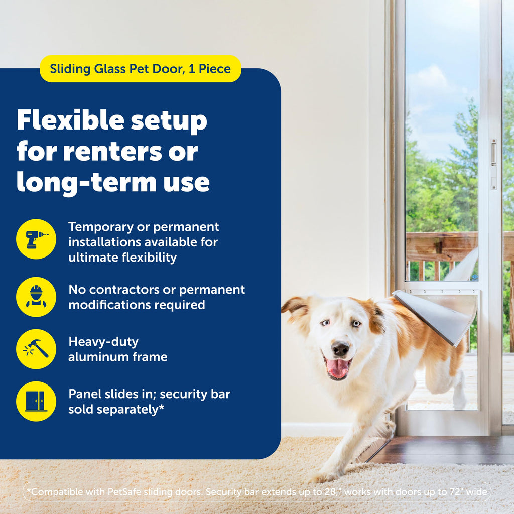 PetSafe Doggy Door — Puerta para Perros en Puertas Corredizas de Vidrio con Altura Ajustable