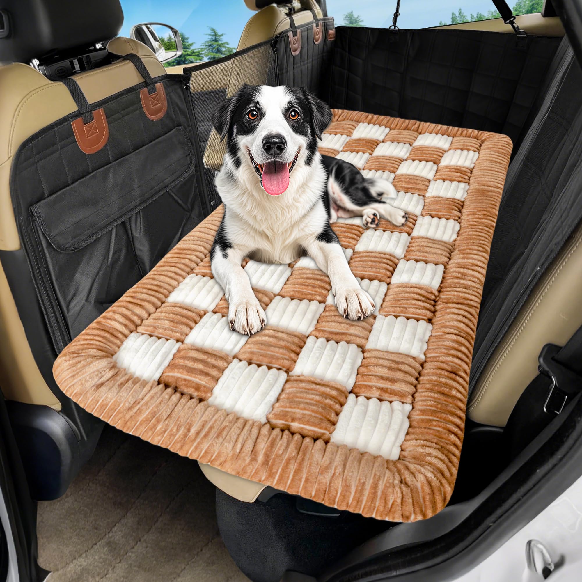 Loiion — Cama para Perro con Diseño Escocés y Funda Protectora para Sofá