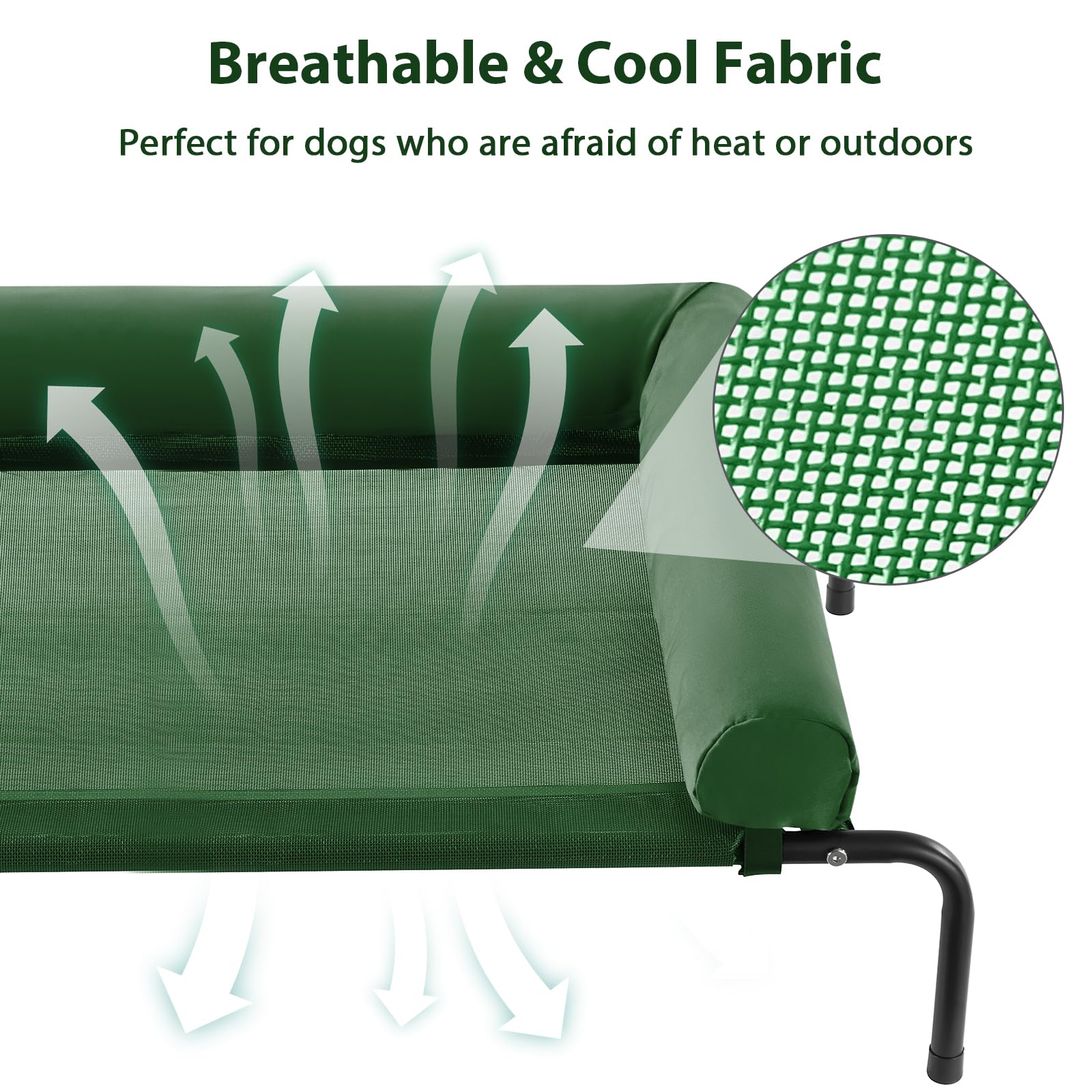 RRPETHOME — Cama Elevada Refrescante con Malla Transpirable y Patas Antideslizantes para Perros Grandes
