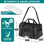 PetAmi — Transportadora de Viaje Aprobada por Aerolíneas con Cama Sherpa para Gatos y Perros Pequeños