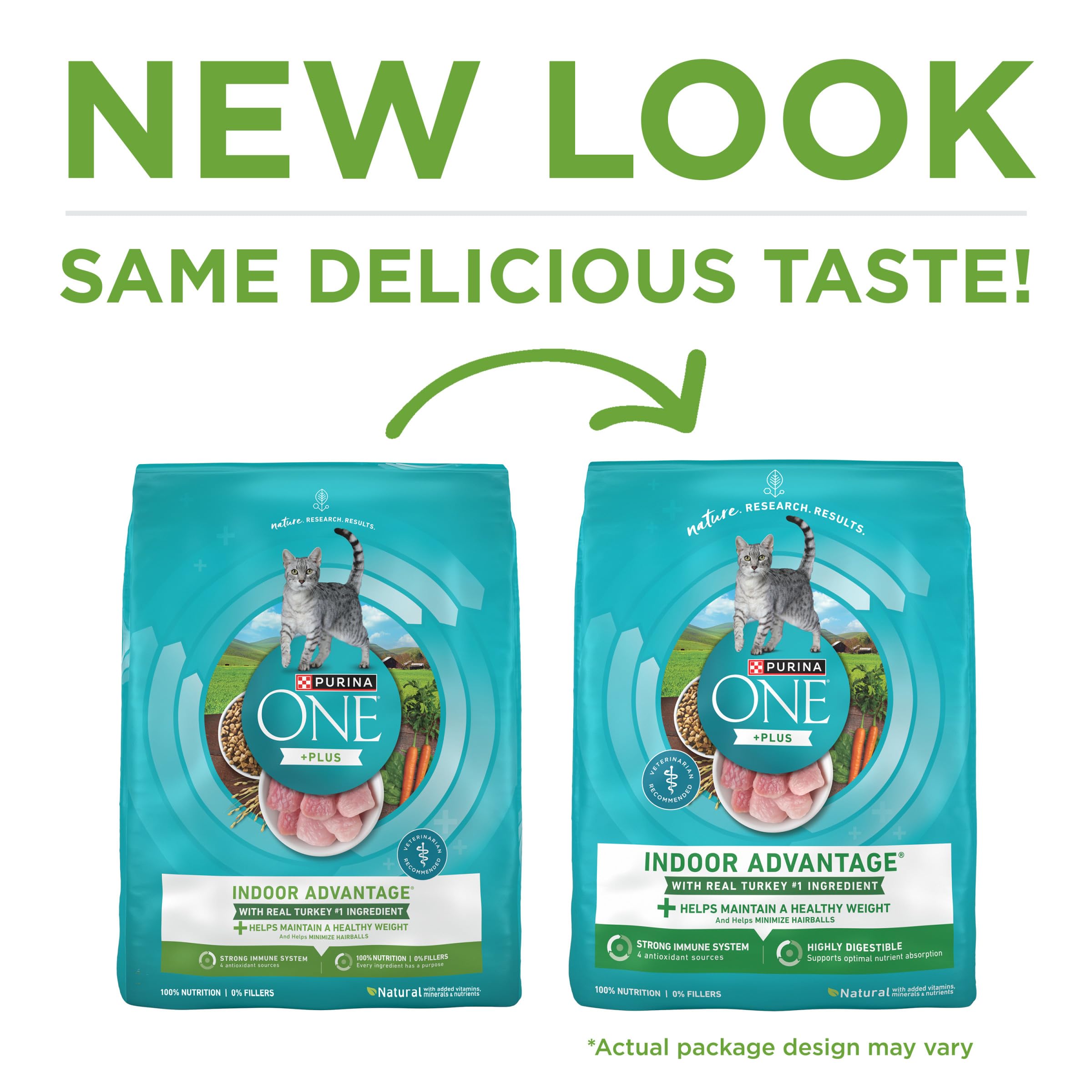 Purina ONE Indoor Advantage — Alimento Seco Natural para Gato Adulto de Interior con Control de Peso y Reducción de Bolas de Pelo, con Salmón Real