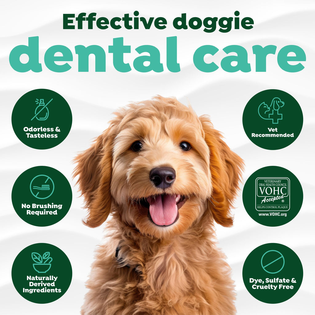 TropiClean Fresh Breath — Aditivo Dental para Agua, Limpieza de Dientes y Aliento Fresco para Perros