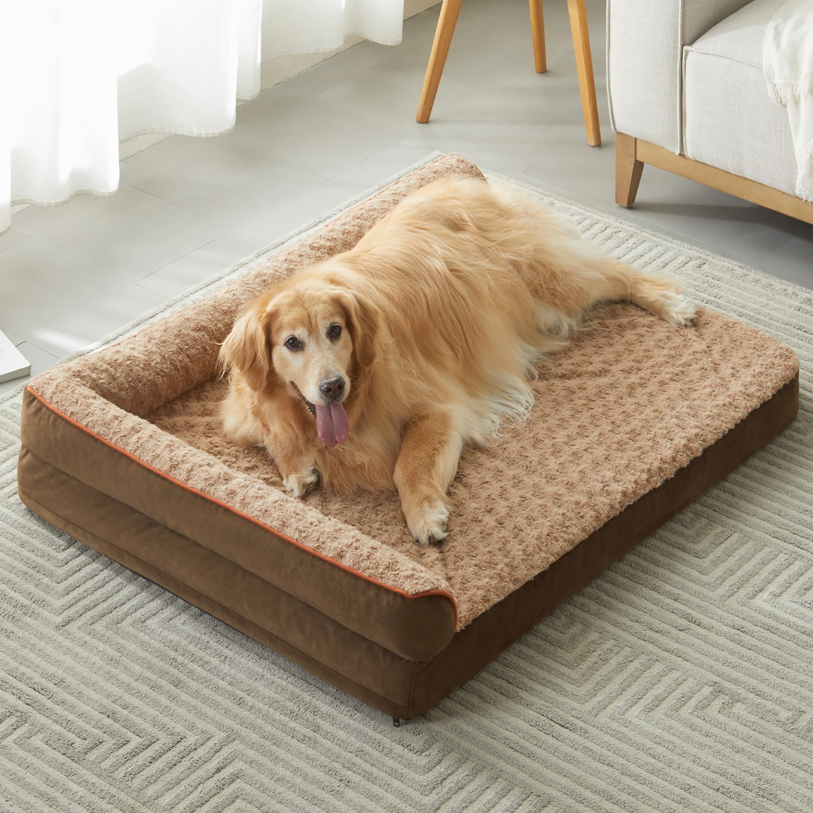 BFPETHOME — Cama Ortopédica Impermeable Estilo Sofá con Cubierta Lavable y Base Antiderrapante para Perros