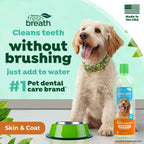 TropiClean Fresh Breath — Aditivo Dental para Agua, Limpieza de Dientes y Aliento Fresco para Perros