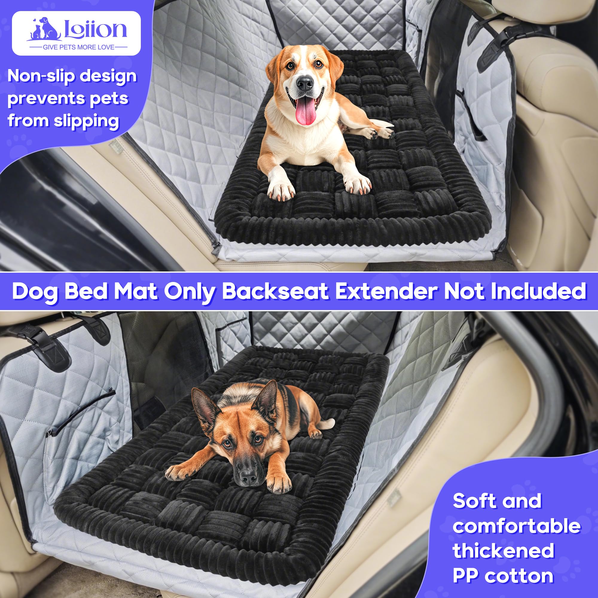 Loiion — Cama para Perro con Diseño Escocés y Funda Protectora para Sofá