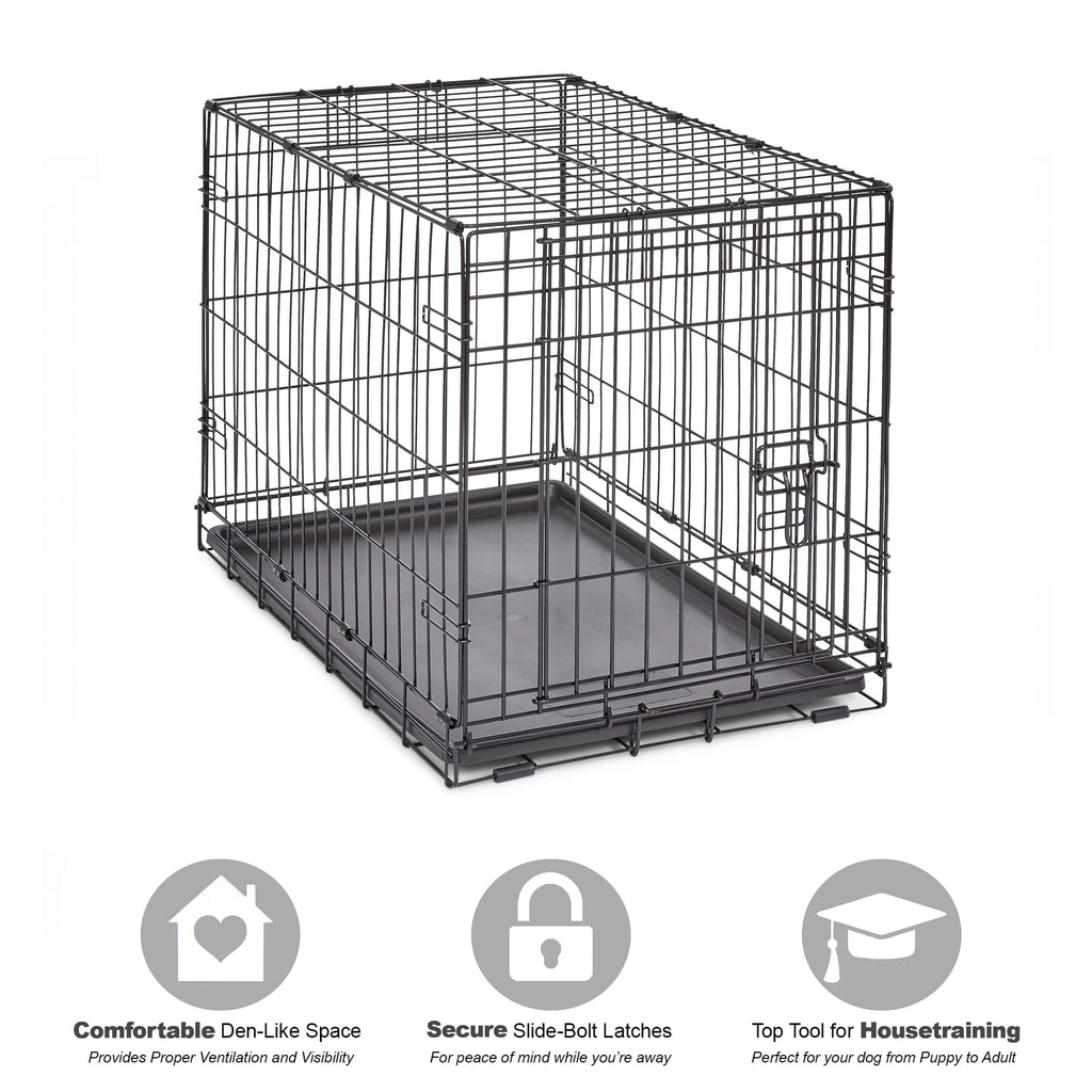 New World — Jaula para Perro Plegable de Metal con Doble Puerta