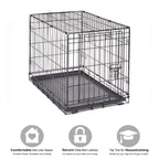 New World — Jaula para Perro Plegable de Metal con Doble Puerta