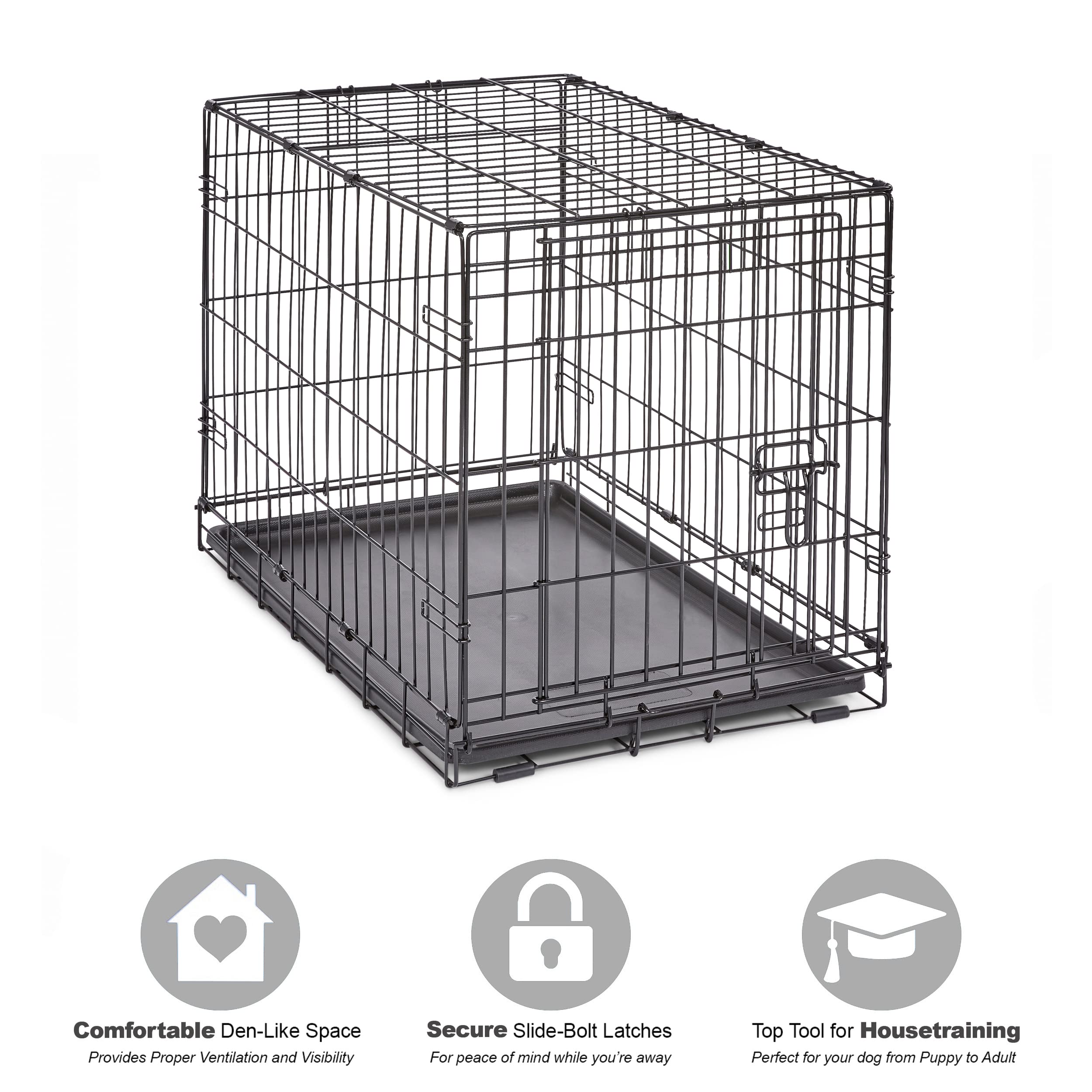 New World — Jaula para Perro Plegable de Metal con Doble Puerta