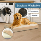 Petmaker — Cama Ortopédica con Memory Foam y Cubierta de Sherpa Lavable para Perro