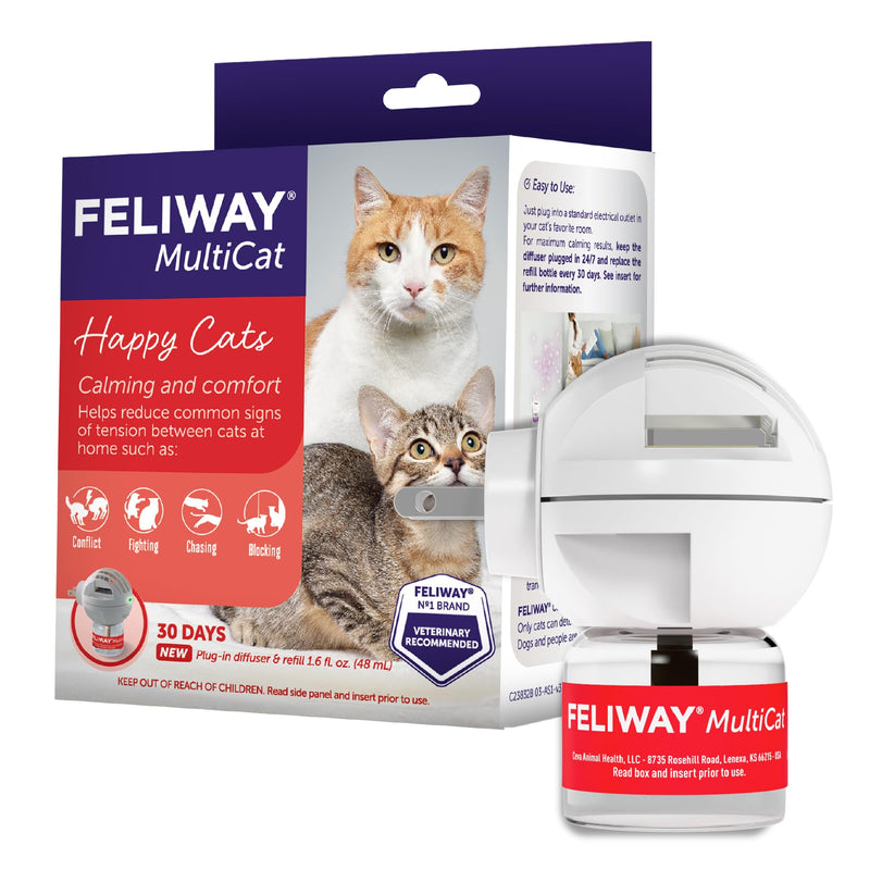 Feliway MultiCat — Difusor de Feromonas para Reducir Tensión entre Gatos (Kit Iniciador 30 Días)