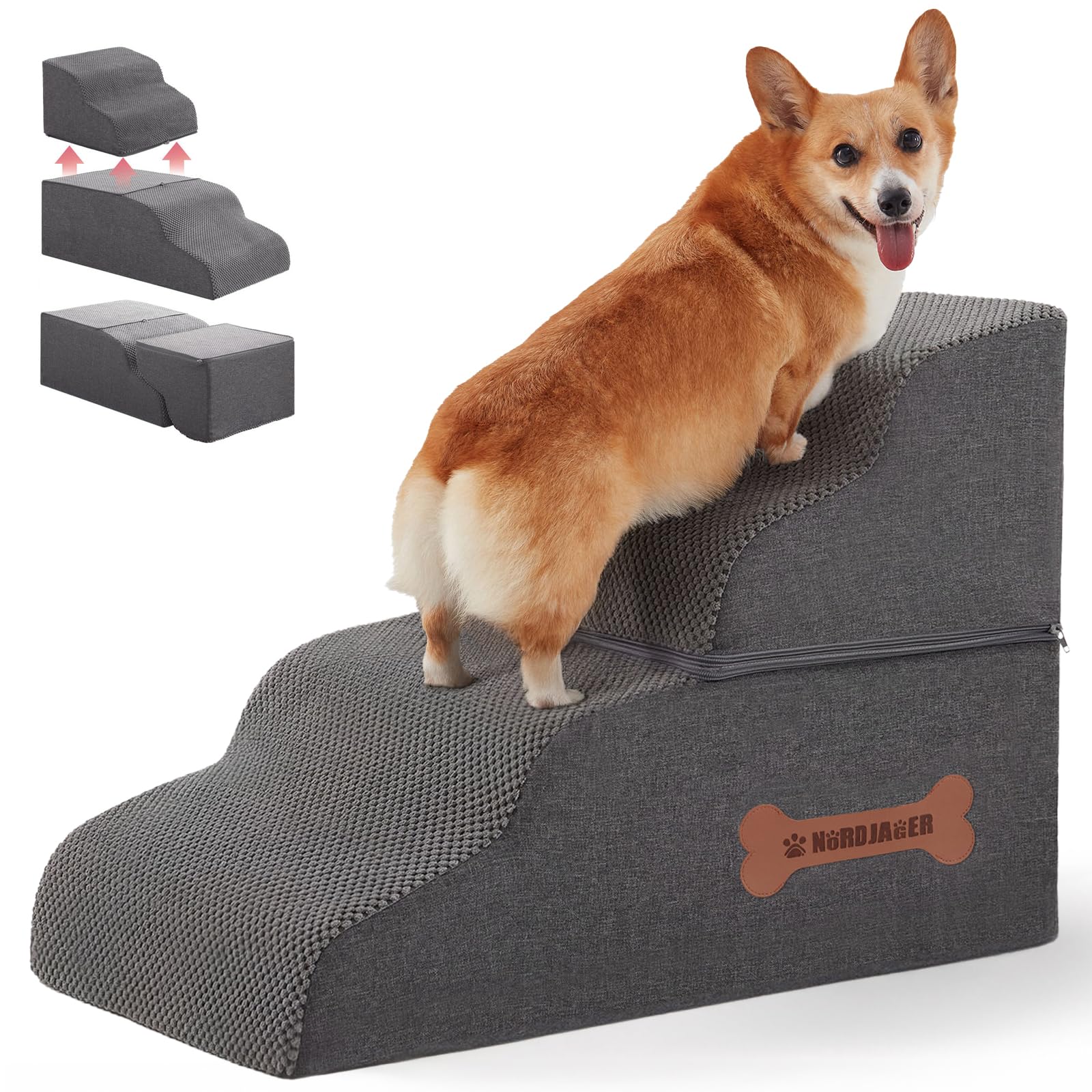 Nordjager — Escaleras para Perros Pequeños — Acceso Seguro a Muebles y Camas para Mascotas