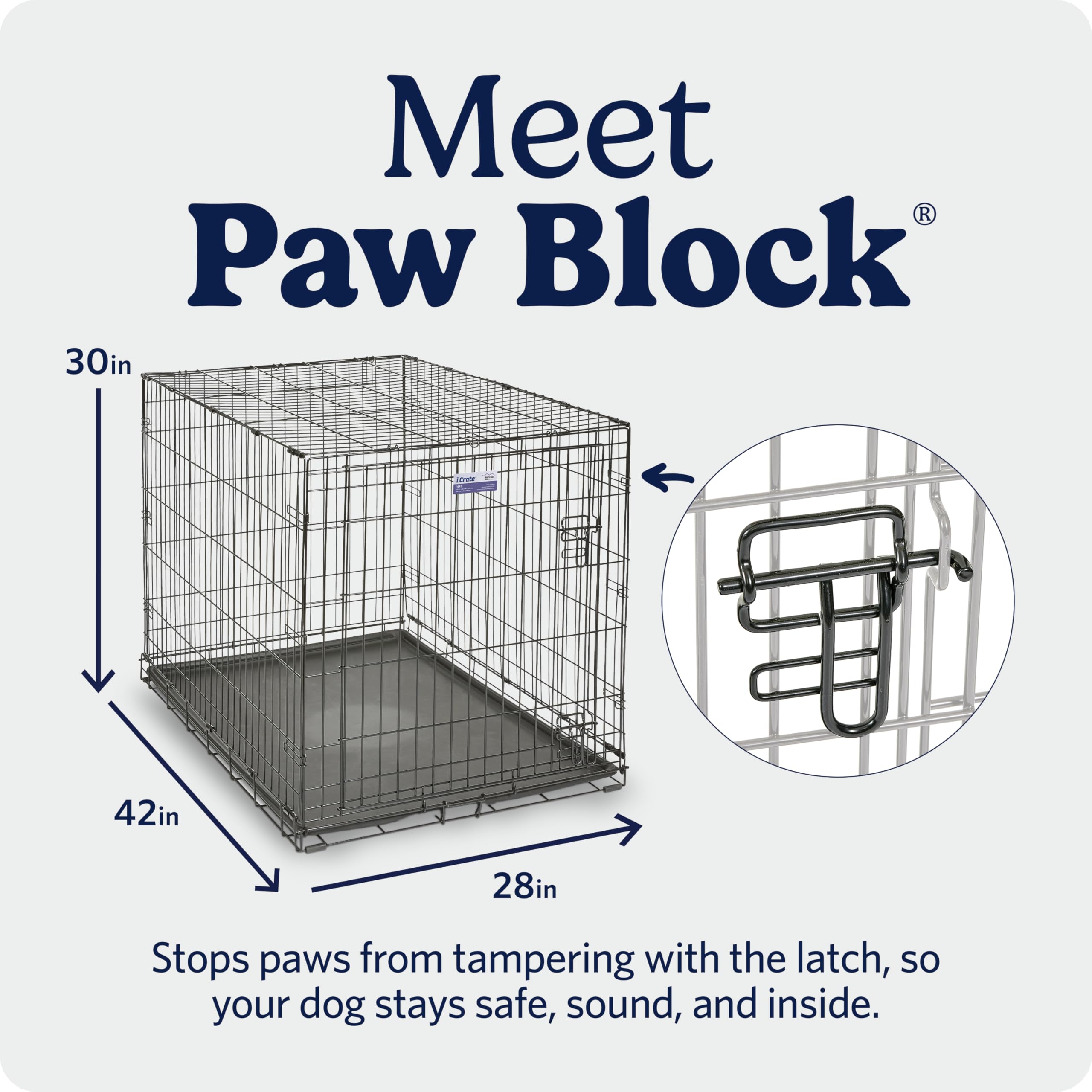 MidWest iCrate — Jaula Plegable de Doble Puerta con Divisor para Perros Medianos